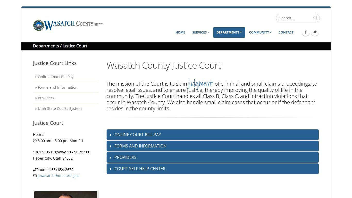 Wasatch County Government - Justice Court