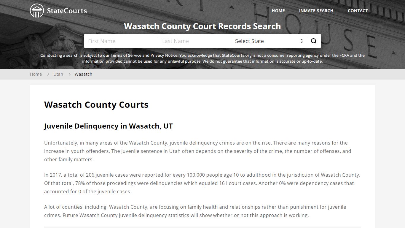 Wasatch County, UT Courts - Records & Cases - StateCourts